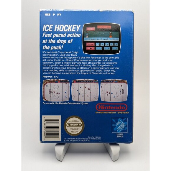 Ice Hockey (Nintendo NES, 1988) CIB w/ Box, Game, Manual & Sleeve ~ Tested Works - Picture 2 of 12